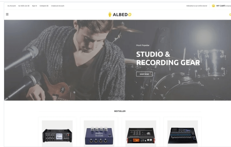 Albedo - Audio Store Magento Template Magento Theme