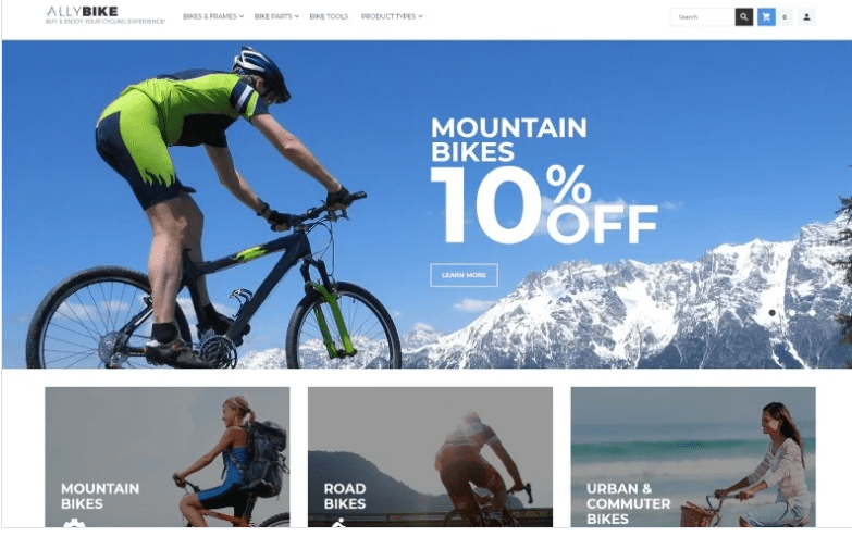 AllyBike - Cycling Supplies Store Responsive Magento Theme