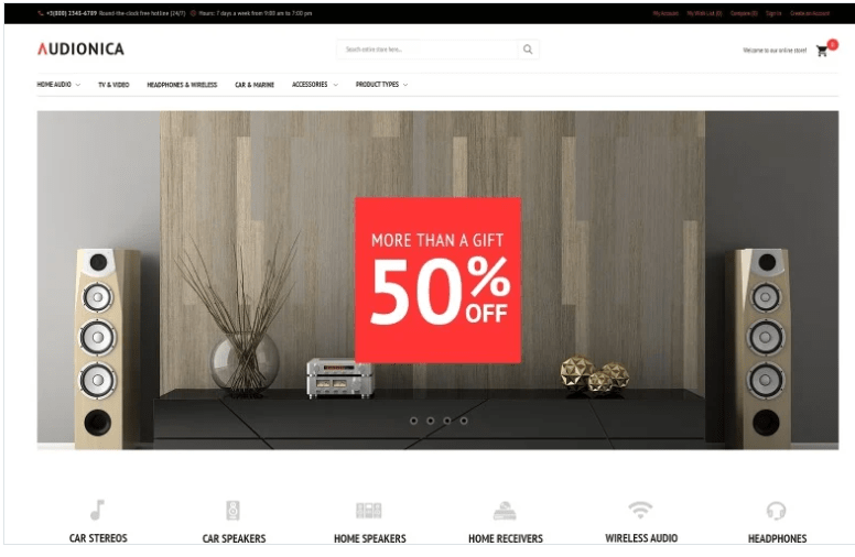 Audionica - Audio Shop Magento Theme