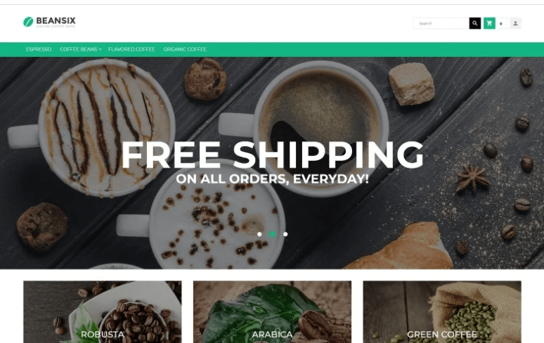 Beansix - Coffee Shop Magento Theme