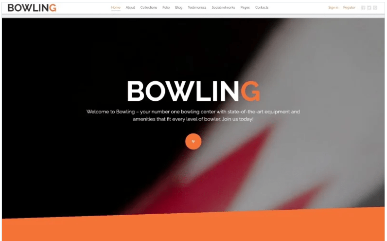 Bowling Joomla Template