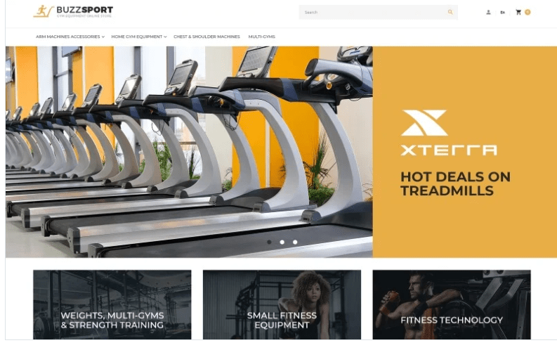 BuzzSport - Gym Equipment Magento Theme