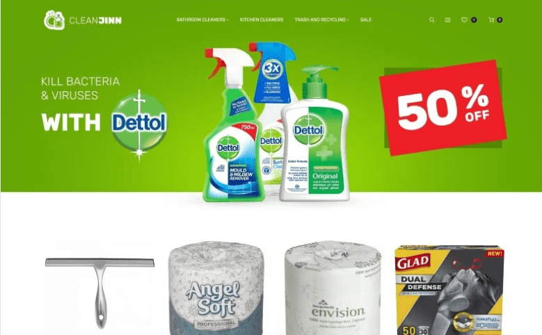 CleanJinn - Cleaning Supplies and Tools Store Responsive Magento Theme