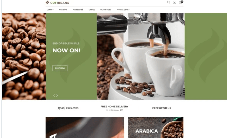 CofiBeans - AMP Coffee Shop Magento Theme