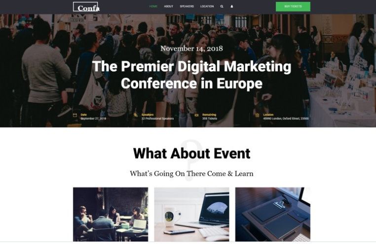 Confa - Event Joomla Template