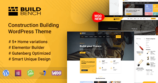 Product Image - Construction Building WordPress Theme – Buildbench 2.1.1