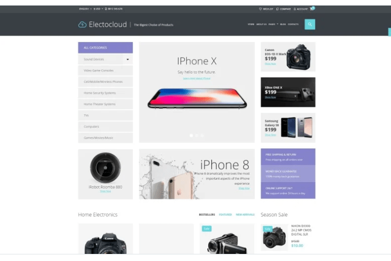 Electrocloud - Mobile Store Joomla Template
