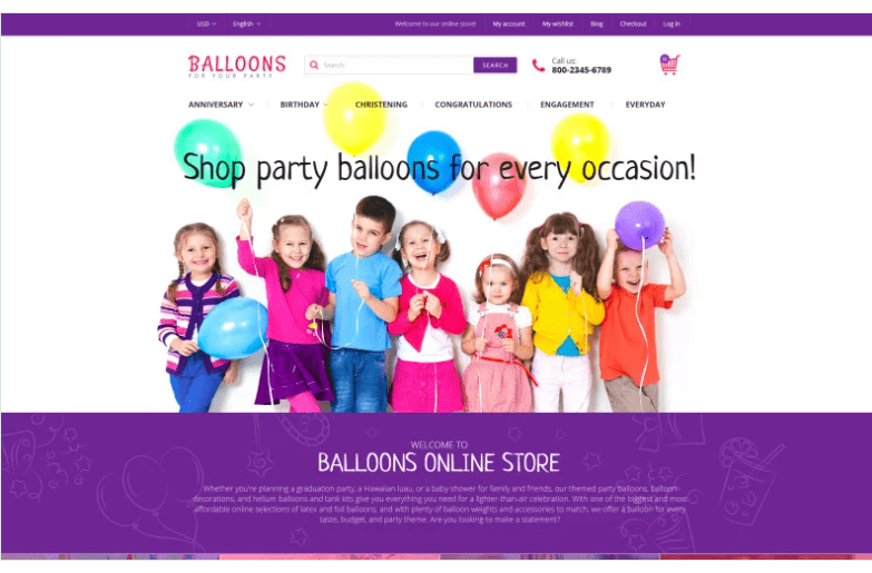 Festive Balloons Magento Theme