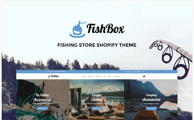 FishBox - Attractive Fishing & Hunting Store Shopify Theme