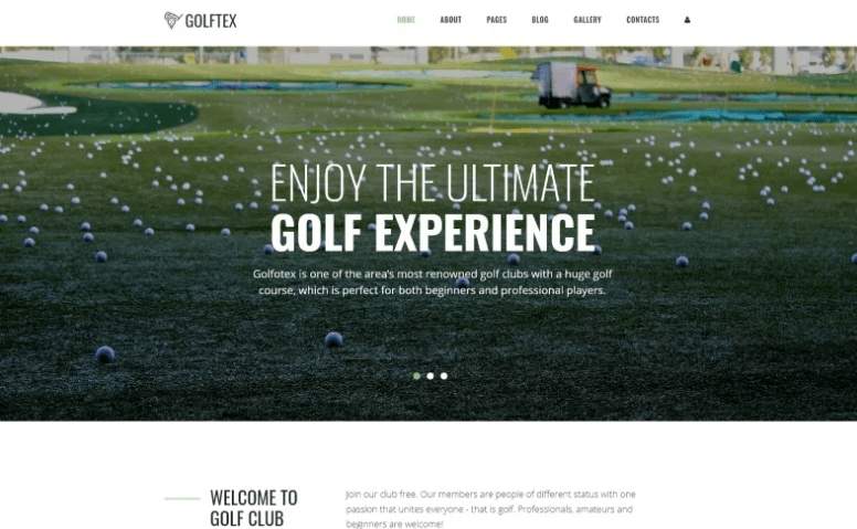 GOLFTEX - Modern Golf Club Joomla Template