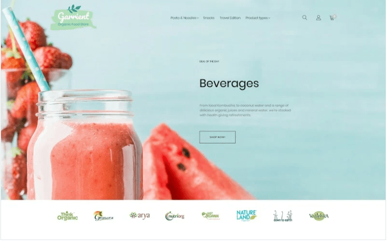 Garrient Organic Food Magento Theme