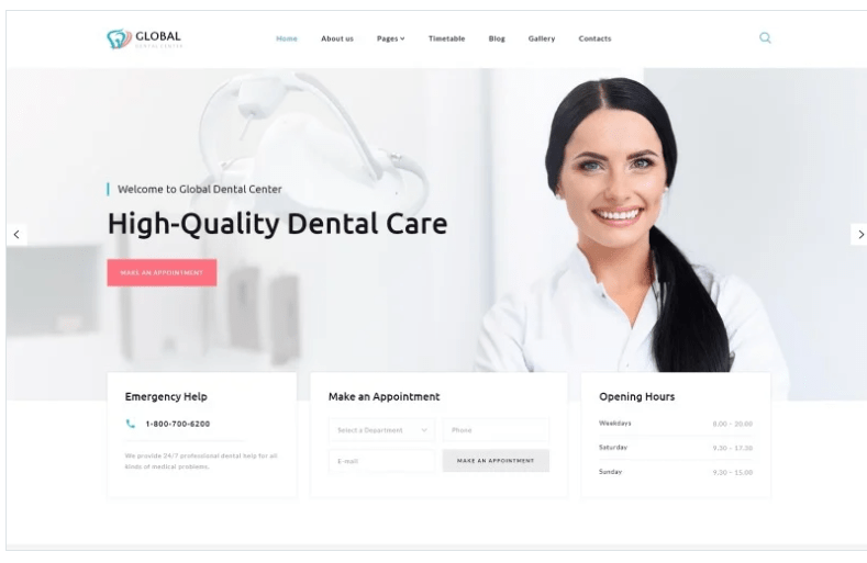 Global Dental Center - Dentistry Clean Usable Joomla Template