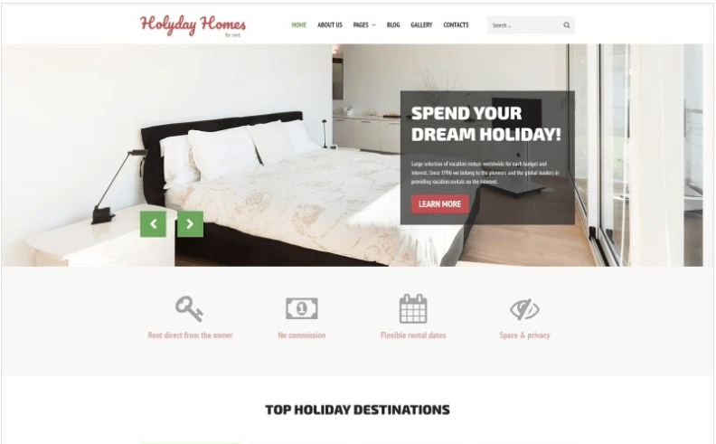 Holiday Homes - Real Estate Multipage Clean Joomla Template