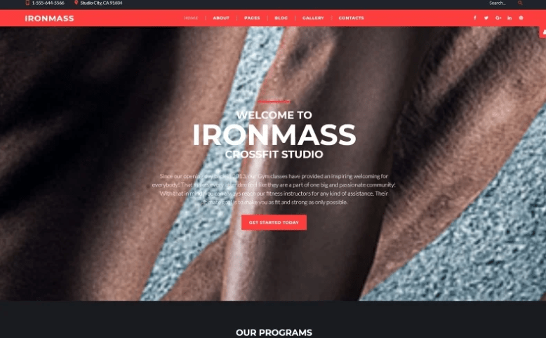 IronMass - Fitness Joomla Template