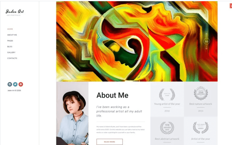 Jaden Art - Art Portfolio Joomla Template