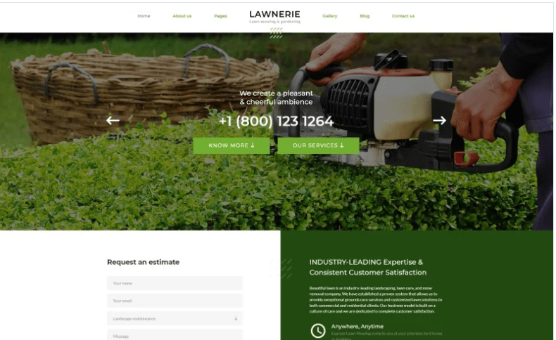 Lawnerie - Landscape Design Joomla Template