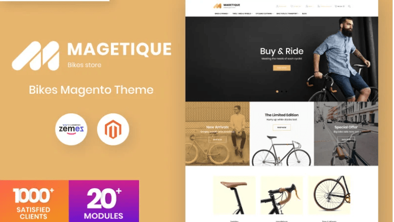 Magetique - Bikes AMP Magento Theme