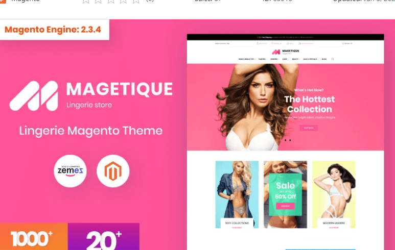 Magetique - Lingerie Magento Theme