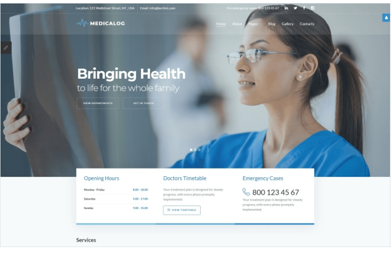 Medicalog - Efficient Medical Center Joomla Template