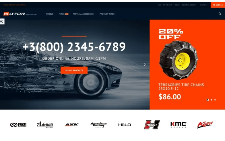 Motor - Car Services Magento Theme