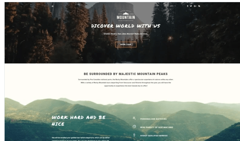 Mountain Tours Joomla Template