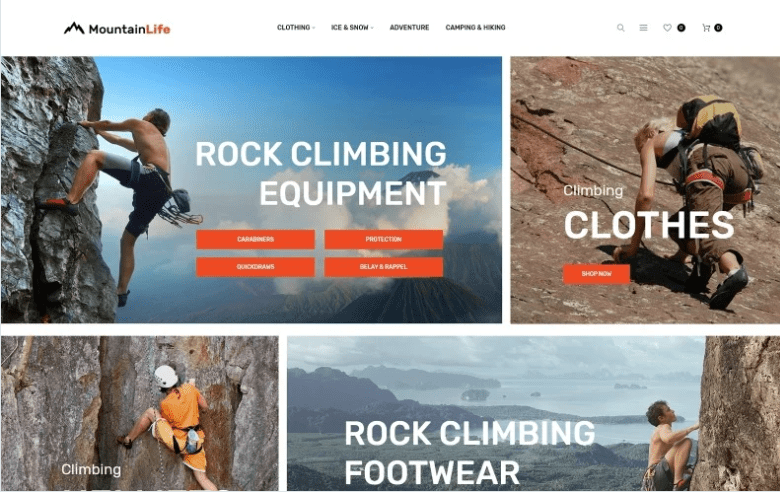 MountainLife - Climber's Gear Magento Theme