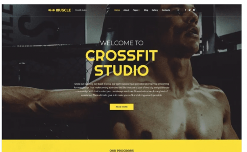 Muscle Sports Clean Joomla Template
