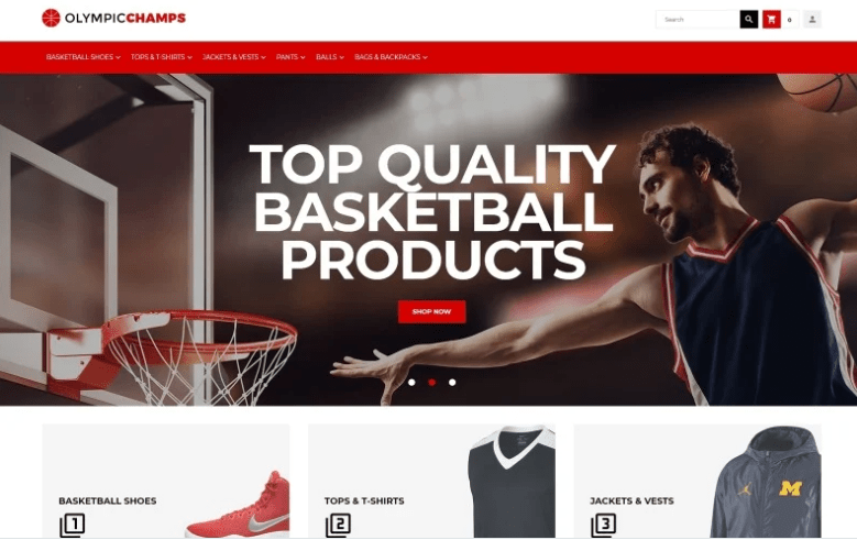 OlympicChamps - Basketball Store Magento Theme