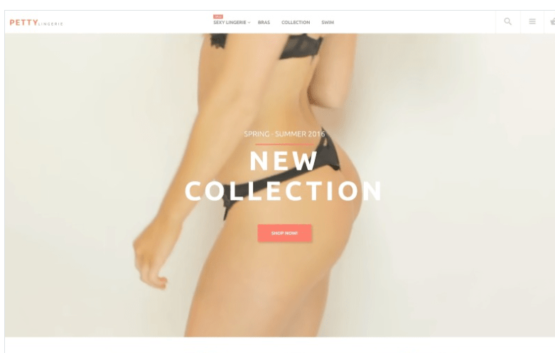 Petty - Lingerie Store Magento Theme