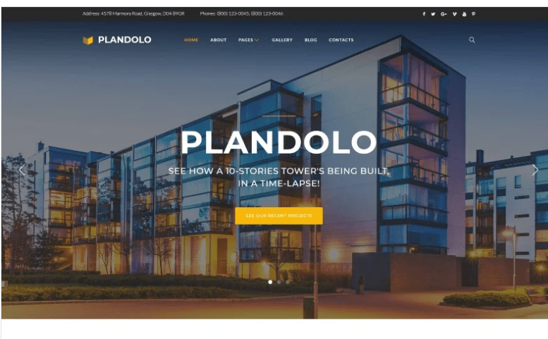 Plandolo - Construction Company Joomla Template