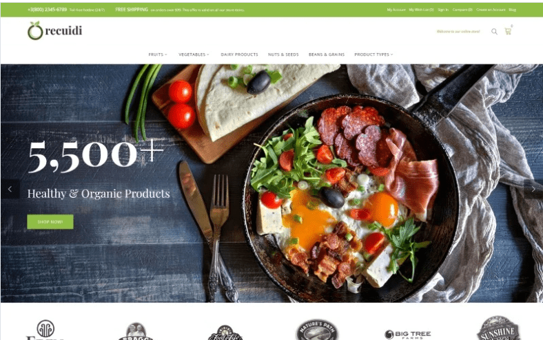 Recuidi - Healthy Food Store Magento Theme