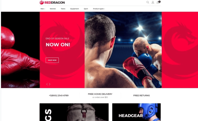 RedDragon - Martial Arts Shop Magento Theme