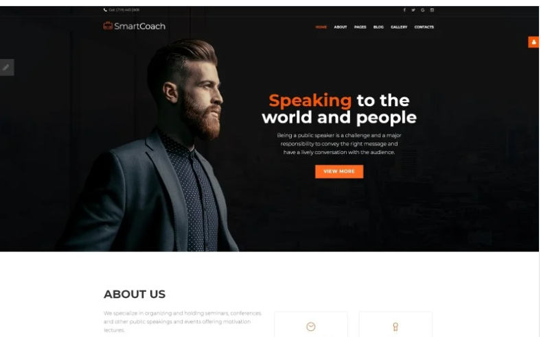 SmartCoach - Speaker Life Coach Joomla Template