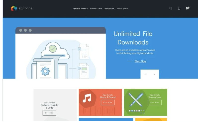 Noftonne - Digital Products Magento Theme