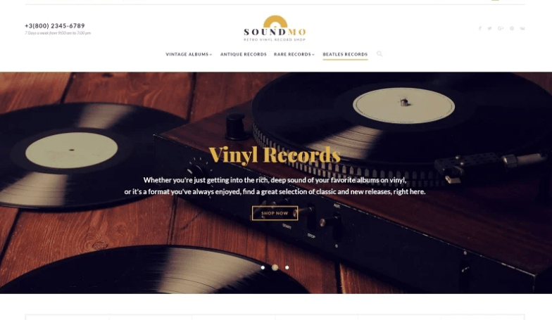 SoundMo - Vinyl & Audio Products Magento Theme