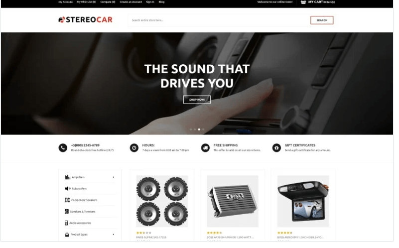StereoCar - Car Audio Store Magento Theme