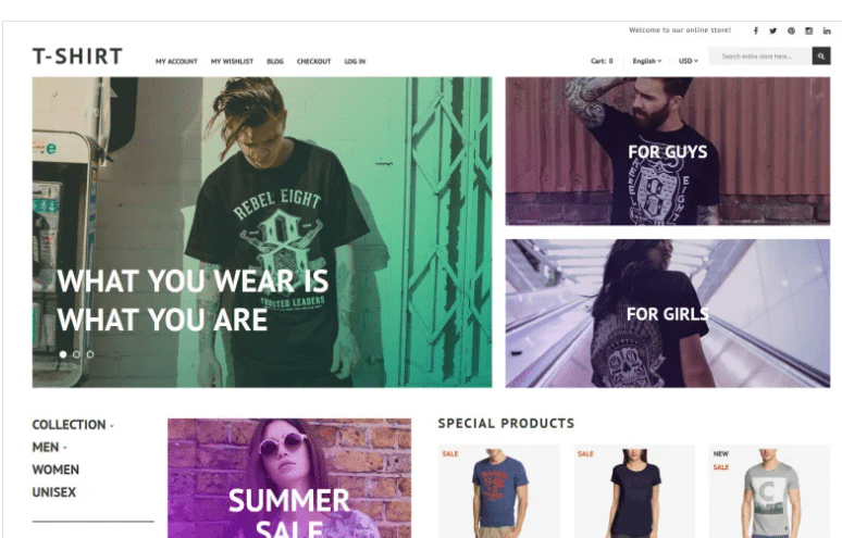 T-Shirt Magento Theme