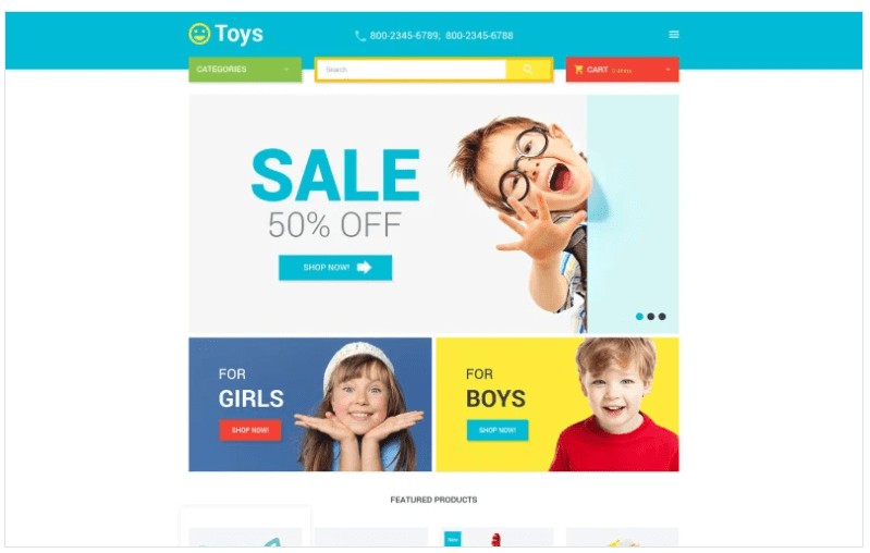 Toys Store Magento Theme