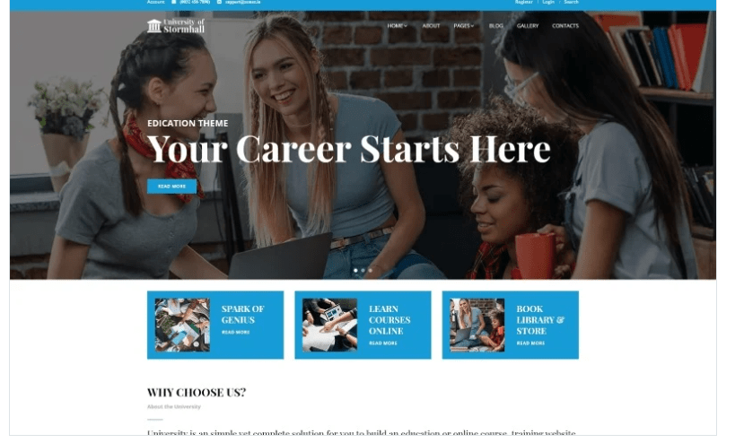 University of Stormhall - University Responsive Joomla Template