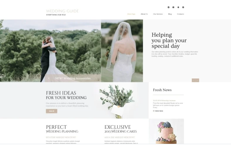 Wedding Guide - Wedding Planner Multipage Stylish Joomla Template