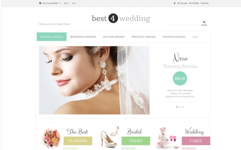 Wedding Shop Responsive Magento Theme