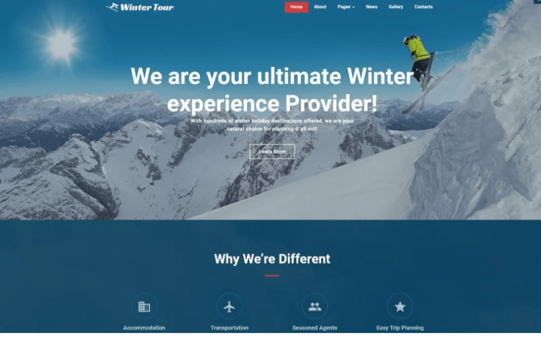 Winter Tour - Travel Agency Responsive Joomla Template