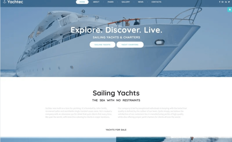 YachTec - Sailing Yachts & Charters Responsive Joomla Template