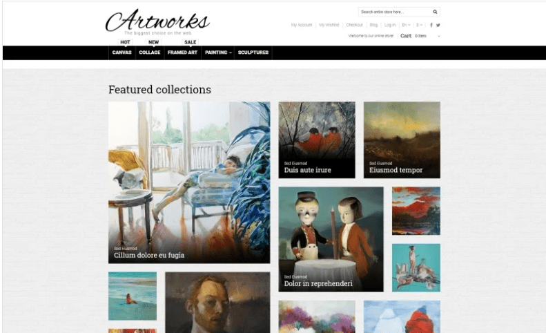 Art Store Responsive Magento Theme