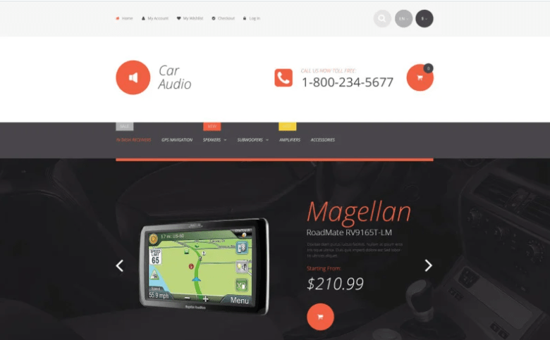 Car Stereo Magento Theme