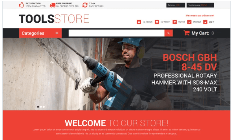 Contractor Tools Magento Theme