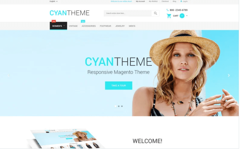 Cyan Theme Magento Theme