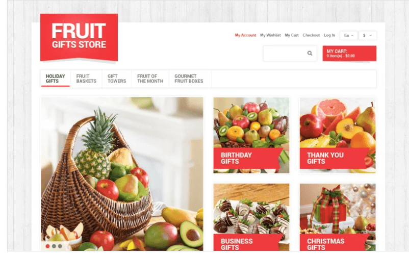 Fruit Gifts Store Magento Theme