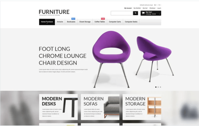 Furniture Responsive Magento Theme