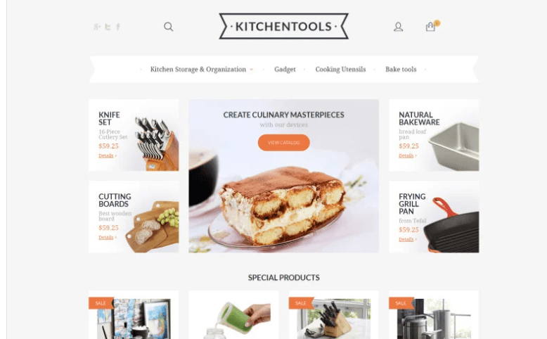 Kitchen Tools Magento Theme